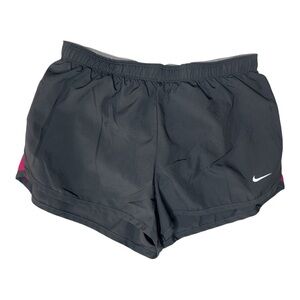Nike Women's Black and Pink Athletic Shorts Dri Fit Nikefit Small Charcoal Grey
